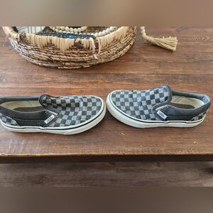 Kids Van's slip ons black/Grey checks